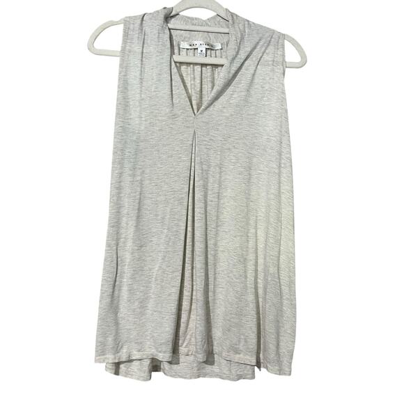 Max studio Women’s Sleeveless Top Medium Gray Stretchy Casual Minimalist Staple - Picture 1 of 8